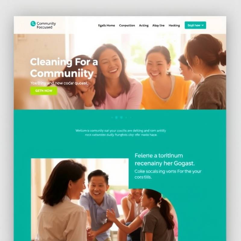 Branding and website design for a non-profit organization, emphasizing community involvement and social impact.