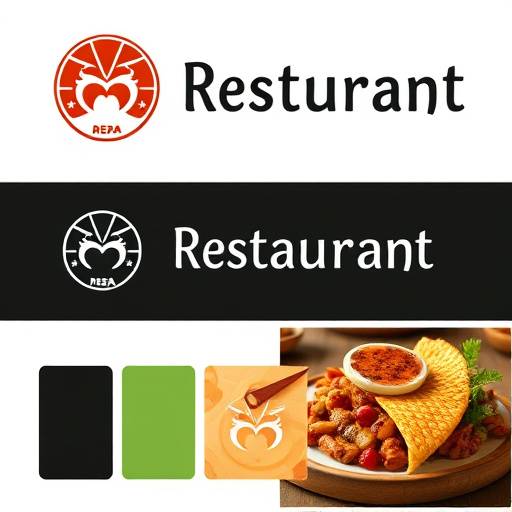 Full branding package including logo, color palette, and marketing materials for the restaurant.