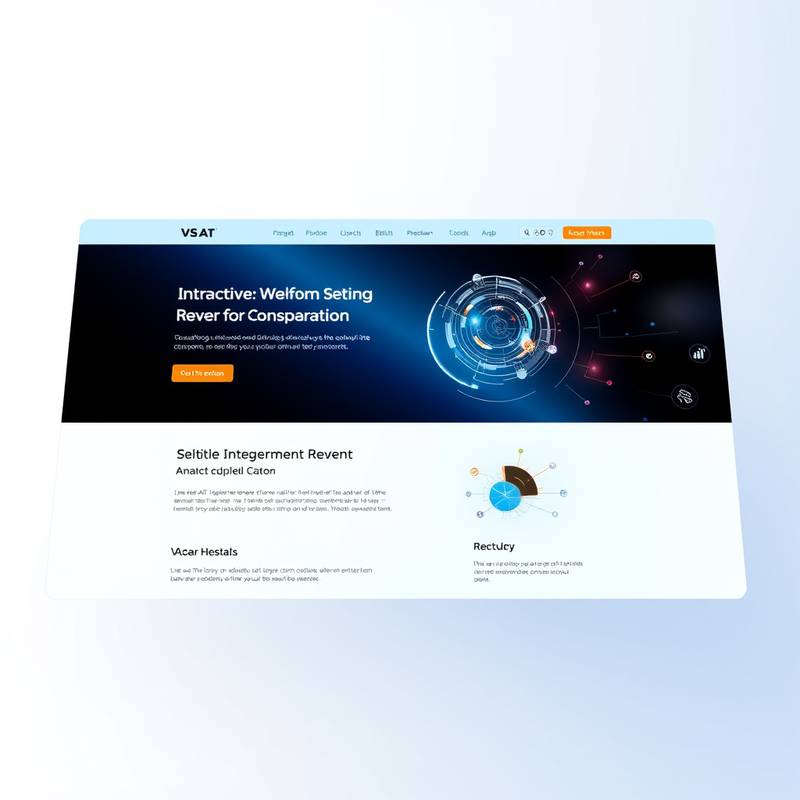 Full view of the AI company's website featuring interactive elements and AI technology visuals.