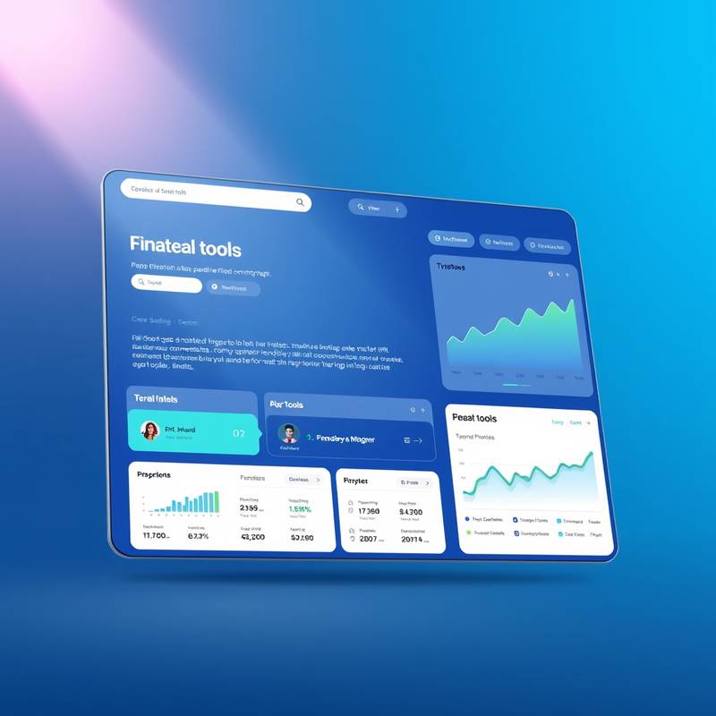 Full view of the fintech website showcasing financial tools and user interfaces.