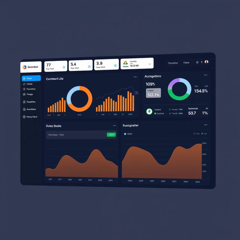 Sleek and responsive web application dashboard for a SaaS platform, demonstrating data visualization and intuitive navigation.